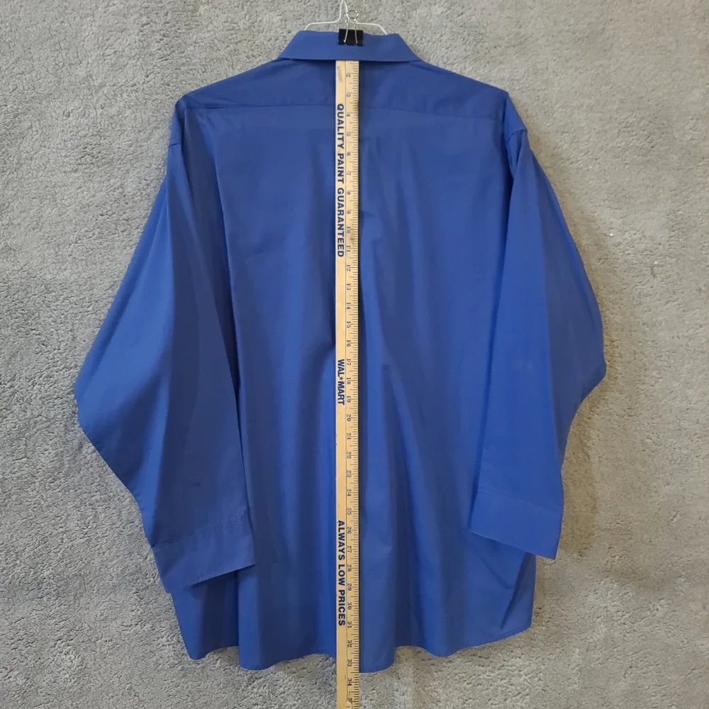 Oleg Cassini Blue Casual Button Down Shirt - Picture 5 of 7